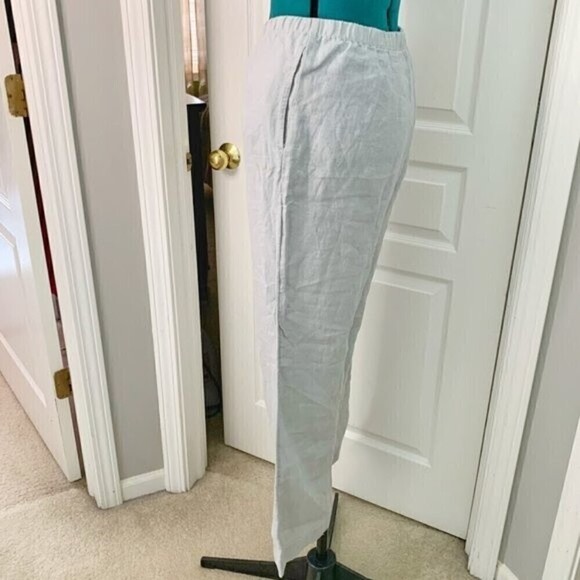 J. Jill Linen Wide Leg Elastic Waist Lagen Look Linen Casual Summer Comfy Pants - Picture 7 of 10